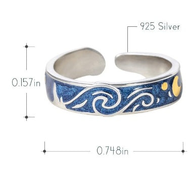 MOON STAR CANVAS RESIZABLE RING