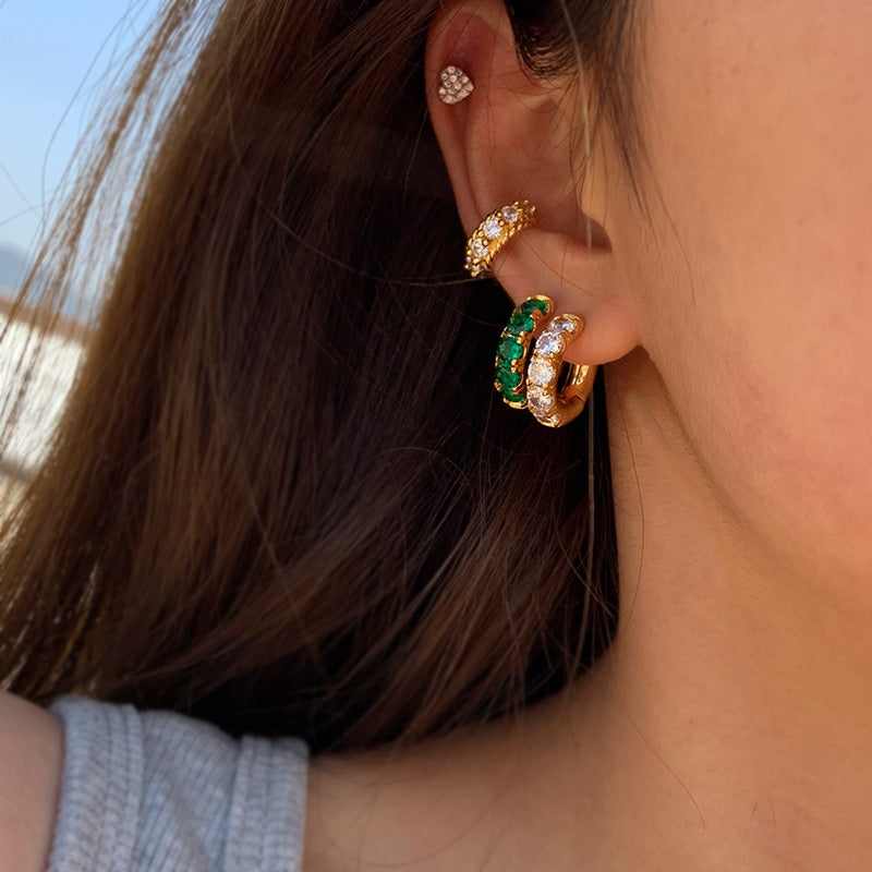 Emerald Whisper Studs