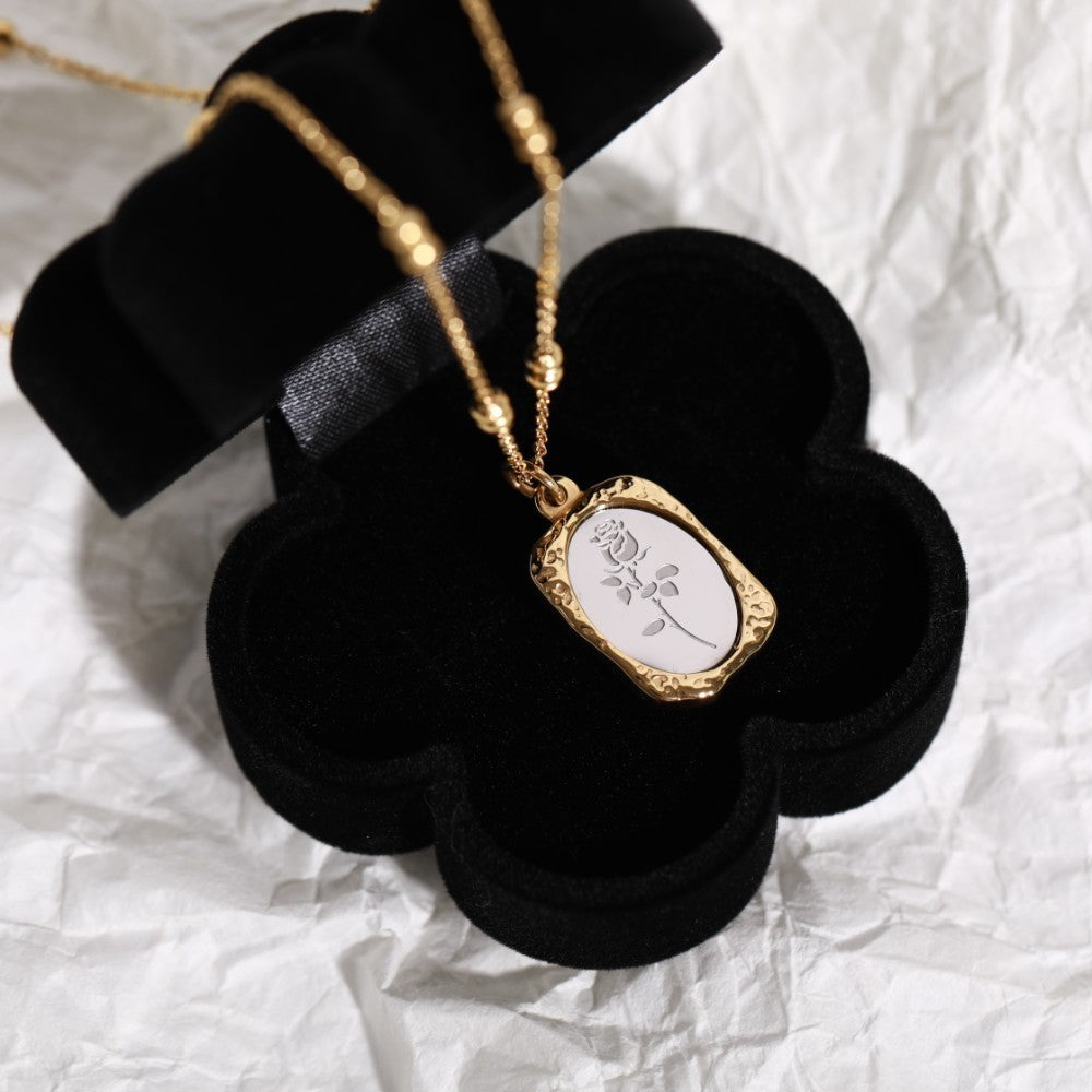 Mirror Rose Necklace