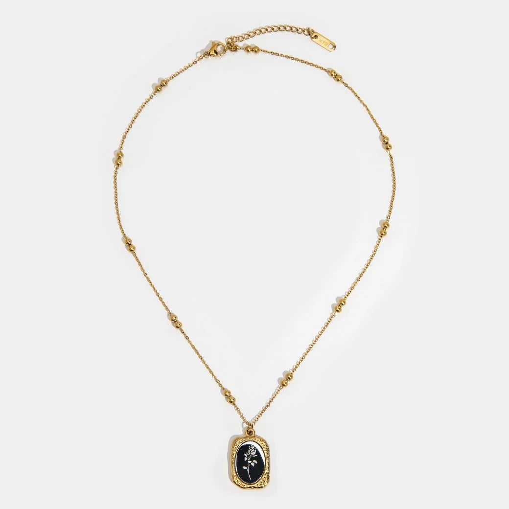 Mirror Rose Necklace