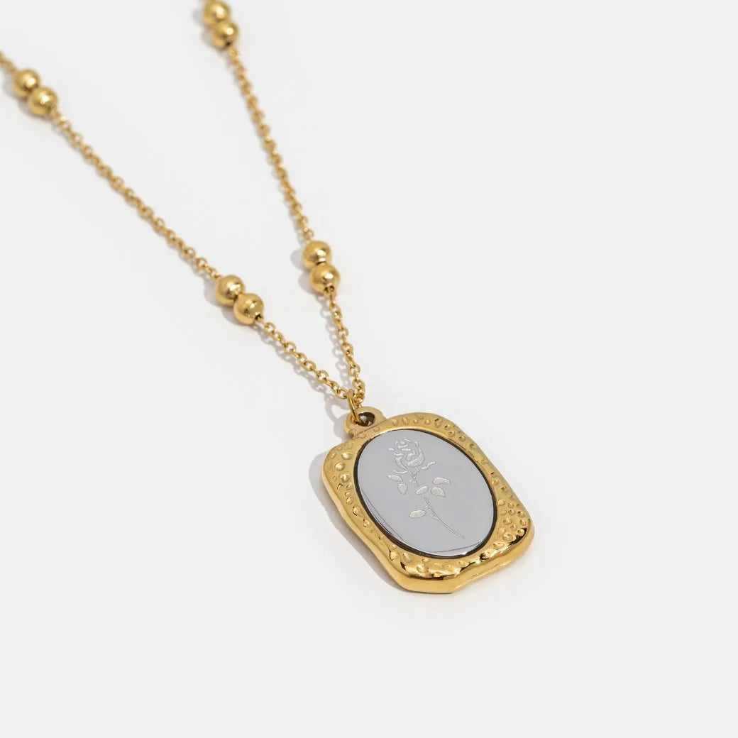 Mirror Rose Necklace