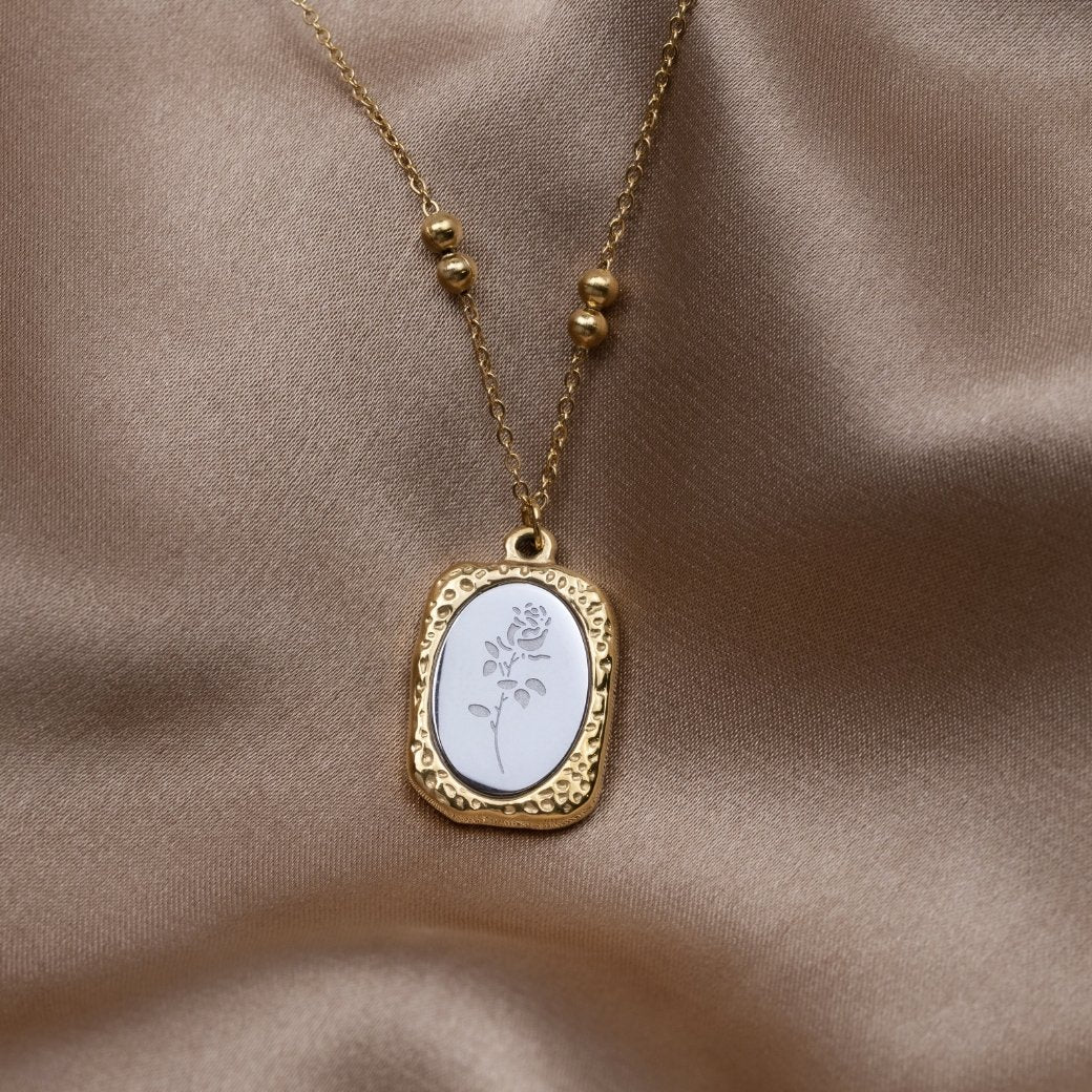 Mirror Rose Necklace