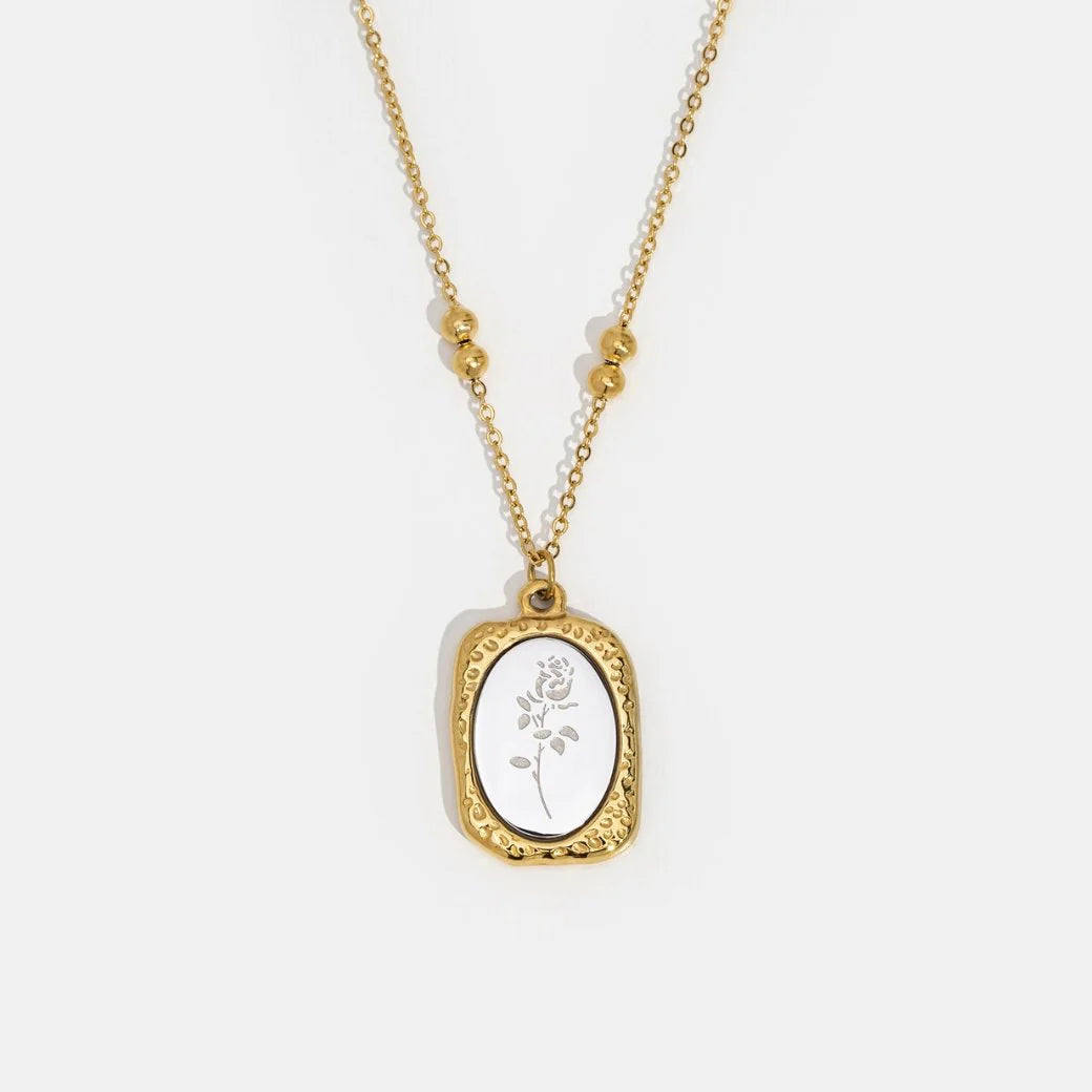 Mirror Rose Necklace