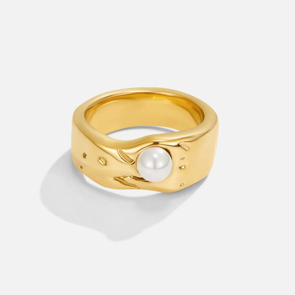 Lava Pearl Ring