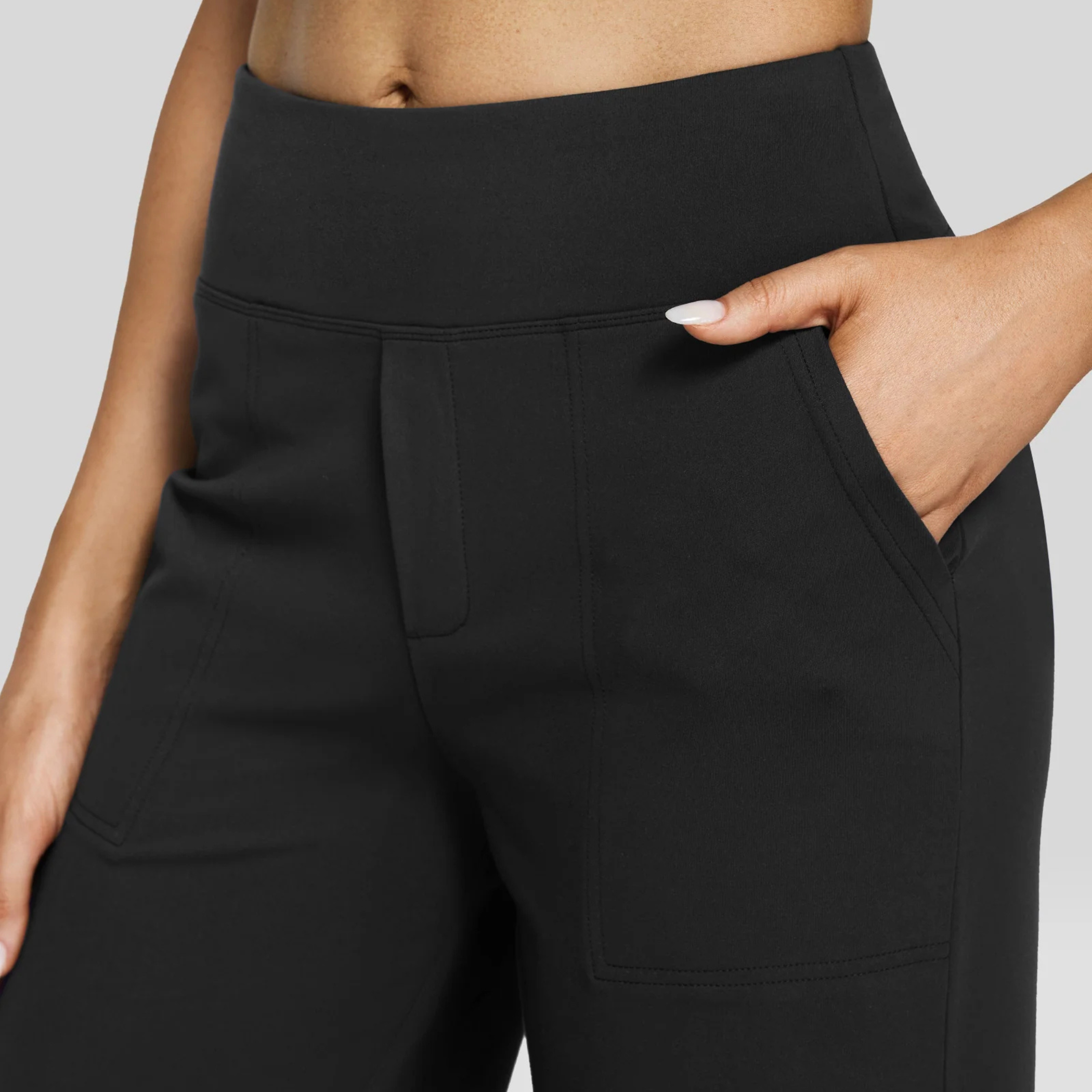 High Waisted Pocket Work Pants