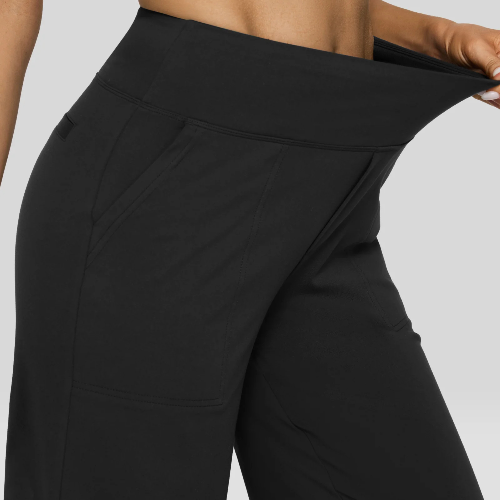 High Waisted Pocket Work Pants