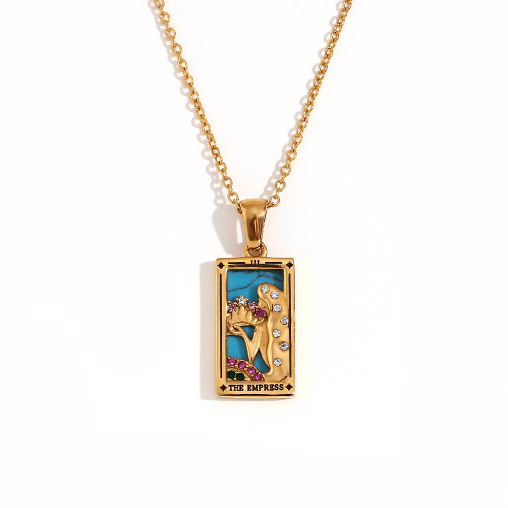 European And American Fashion Popular Niche Pendant Stainless Steel 18K Gold Plating