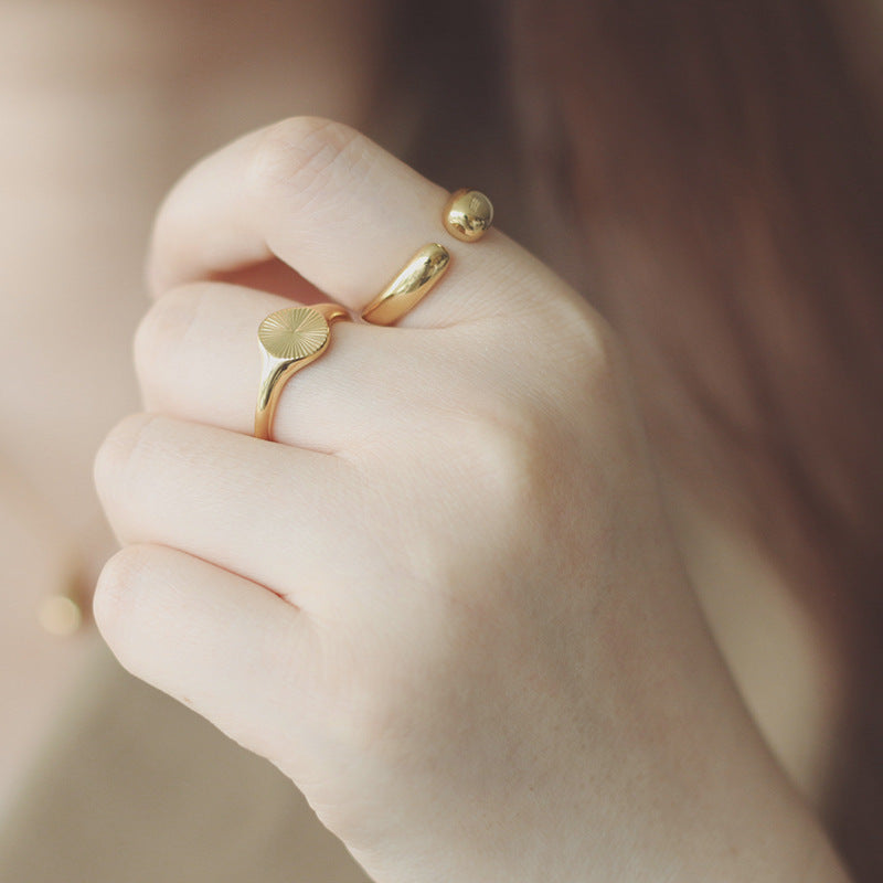 Cold Wind European And American Light Luxury Index Finger Ring