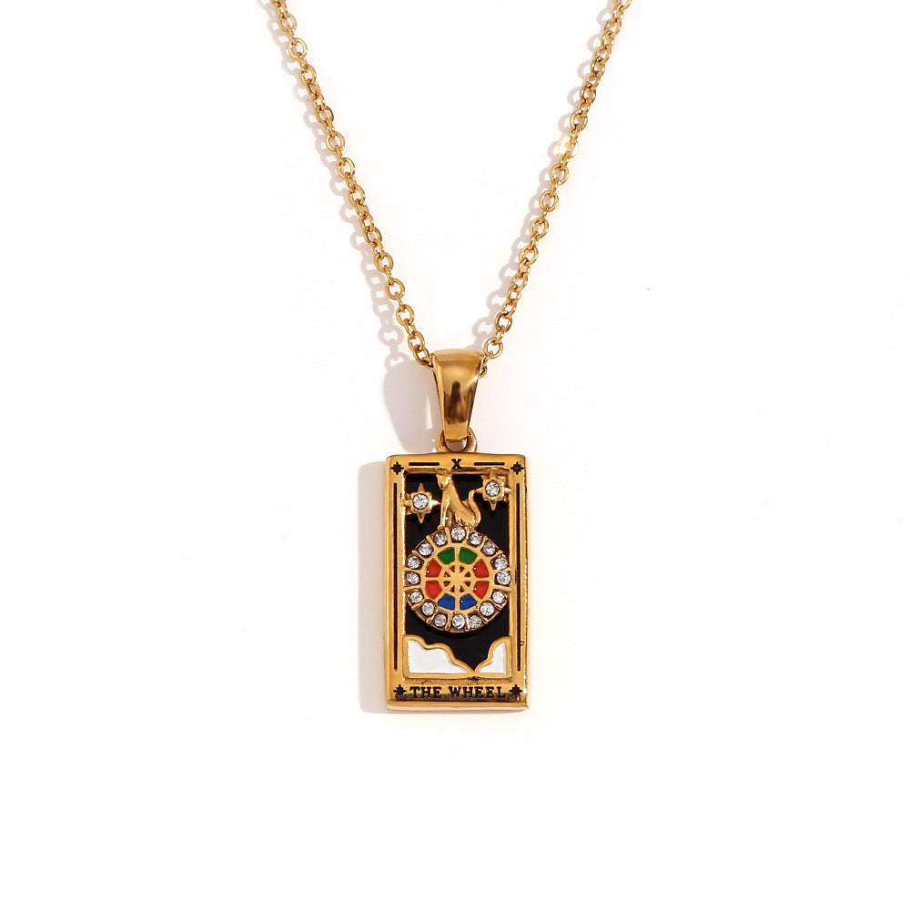 European And American Fashion Popular Niche Pendant Stainless Steel 18K Gold Plating