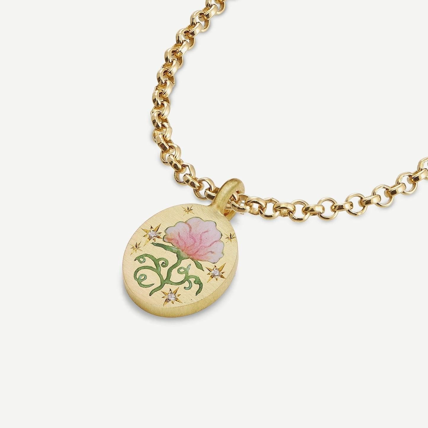 Flower Rose Light Luxury Color Retaining Necklace