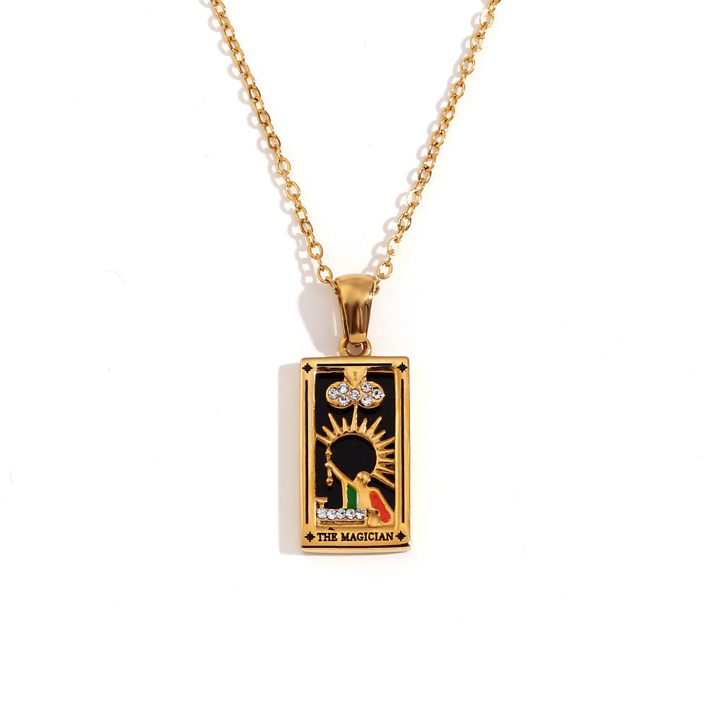 European And American Fashion Popular Niche Pendant Stainless Steel 18K Gold Plating