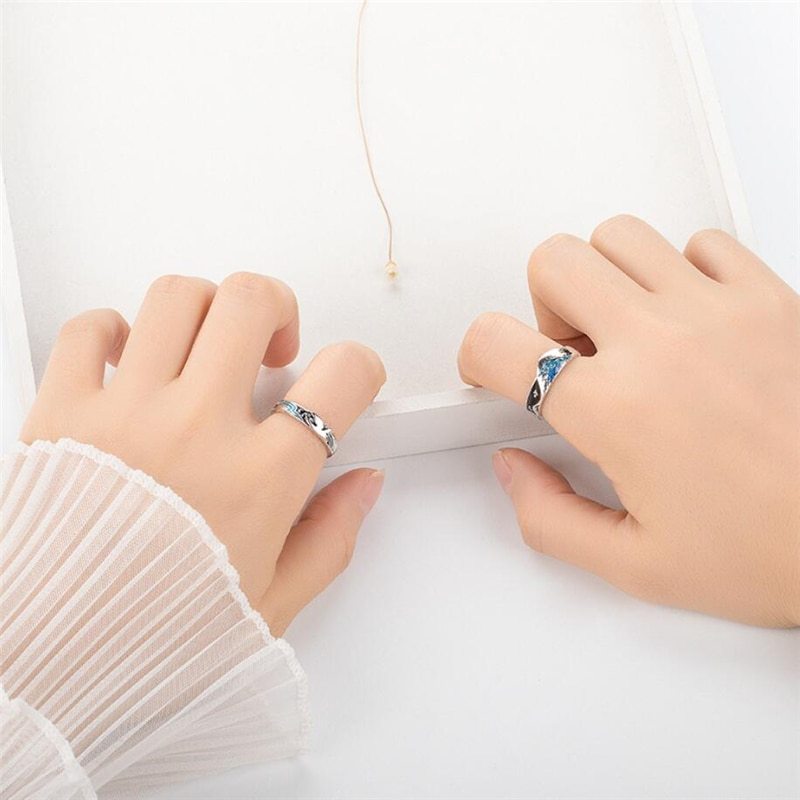Bird And Fish  Couple Ring Male And Female Ring Pair Student Ring Pair