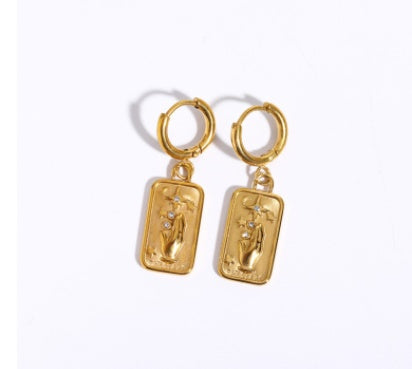 18K Vacuum Electric Gold Plated Zircon Rope Chain Necklace Stainless Steel