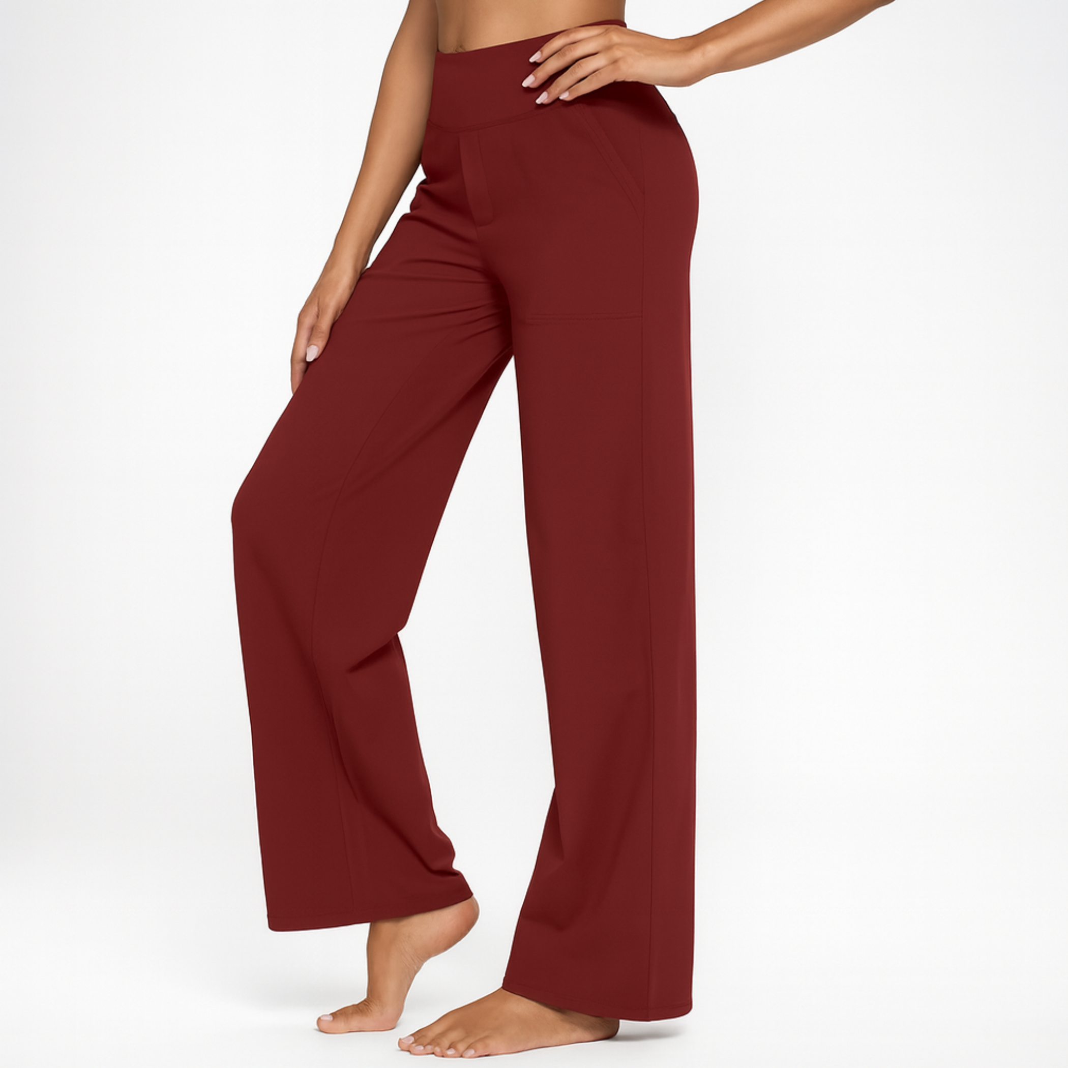 High Waisted Pocket Work Pants