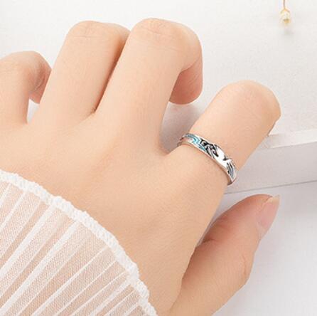 Bird And Fish  Couple Ring Male And Female Ring Pair Student Ring Pair