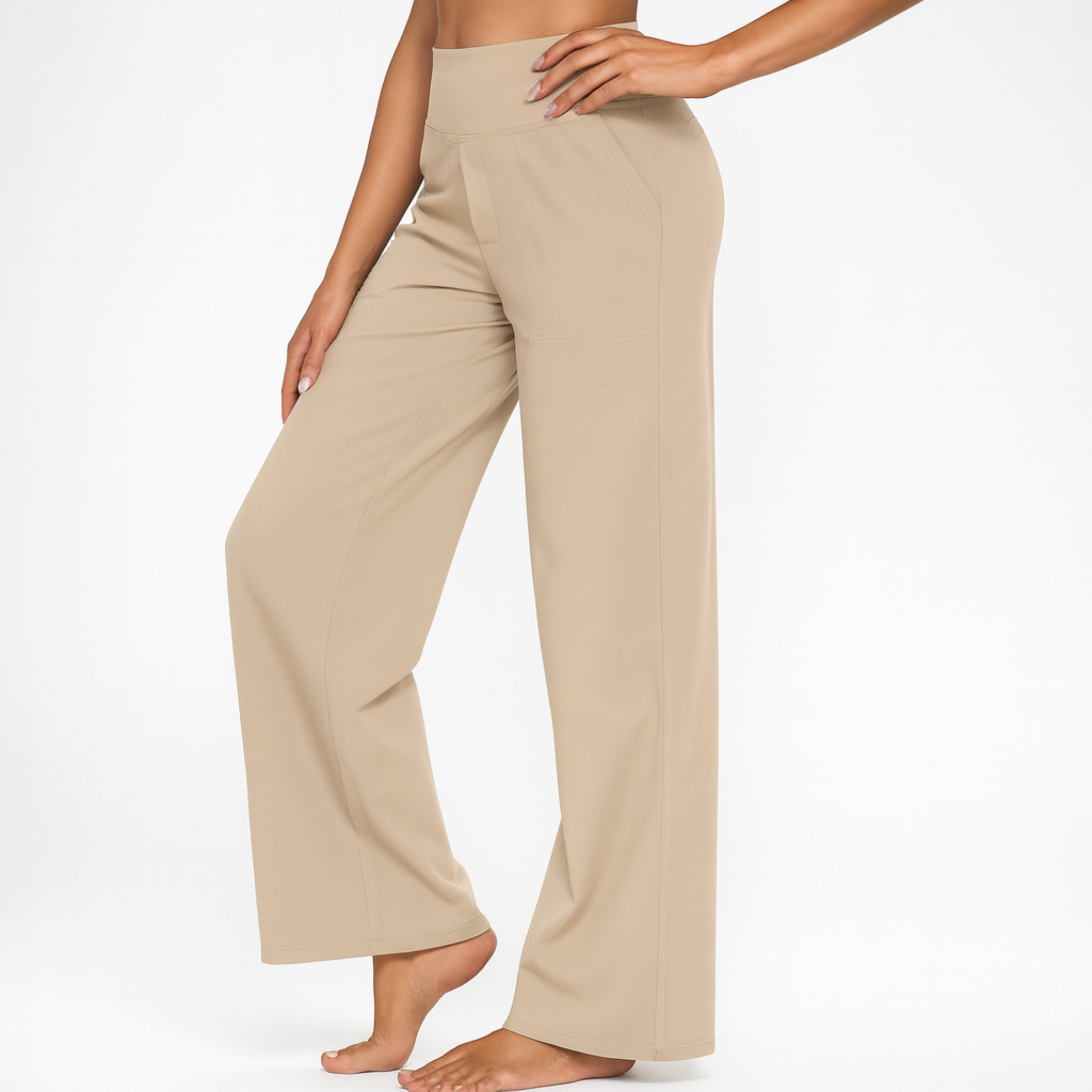 High Waisted Pocket Work Pants