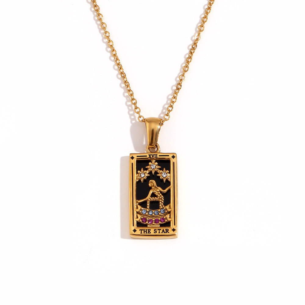 European And American Fashion Popular Niche Pendant Stainless Steel 18K Gold Plating