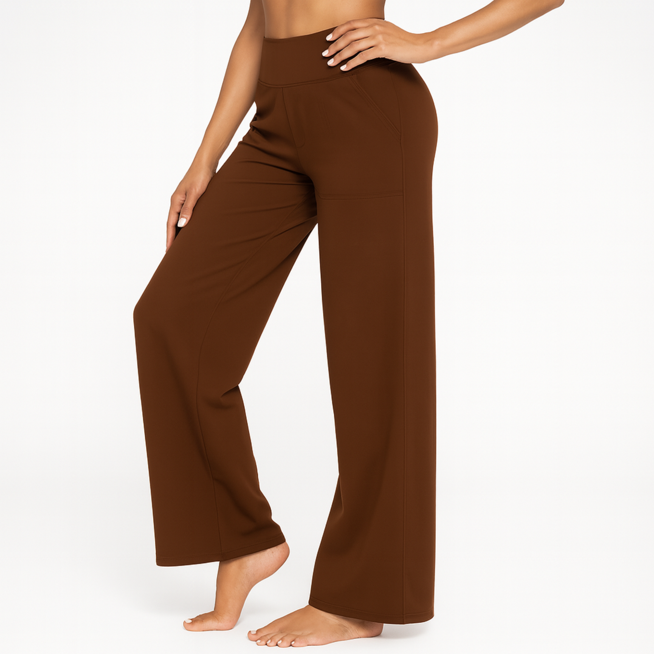 High Waisted Pocket Work Pants