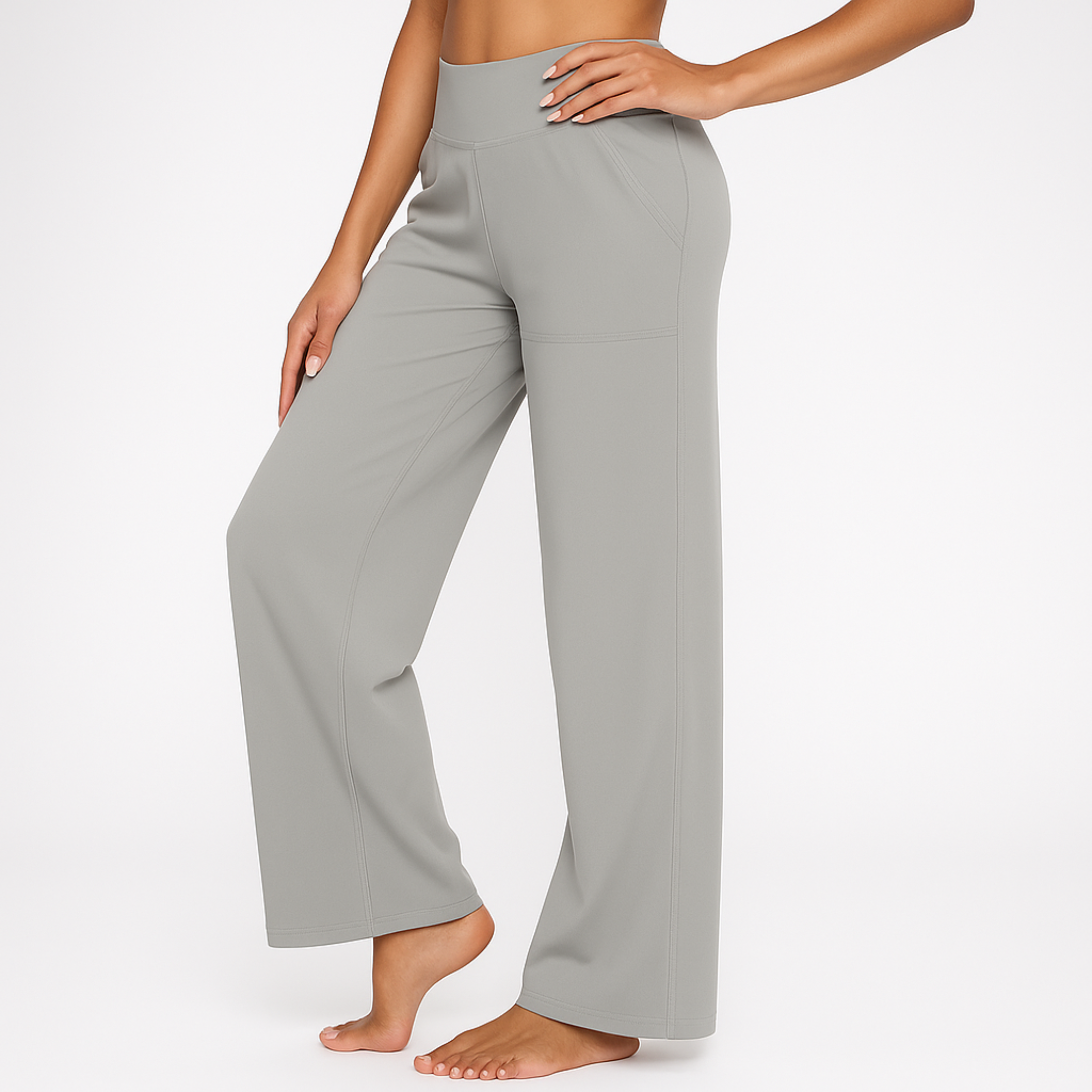 High Waisted Pocket Work Pants
