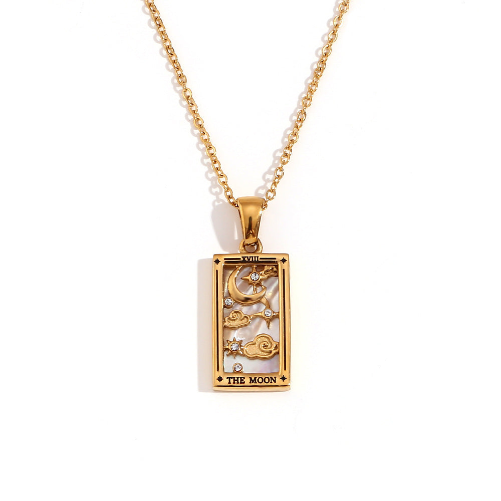European And American Fashion Popular Niche Pendant Stainless Steel 18K Gold Plating