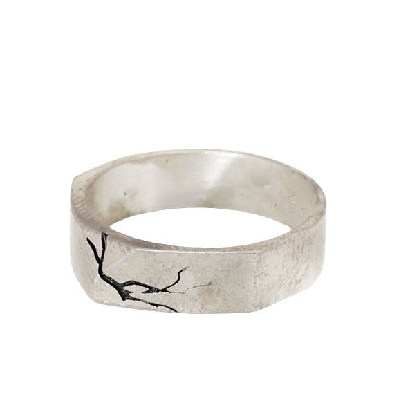European And American Retro Crack Ring Female Male Thailand Silver Ring
