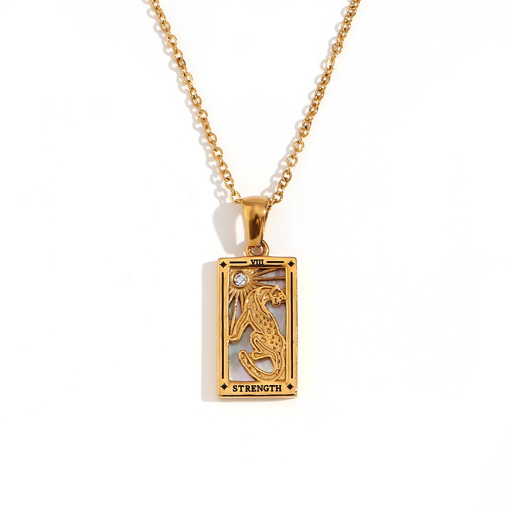 European And American Fashion Popular Niche Pendant Stainless Steel 18K Gold Plating