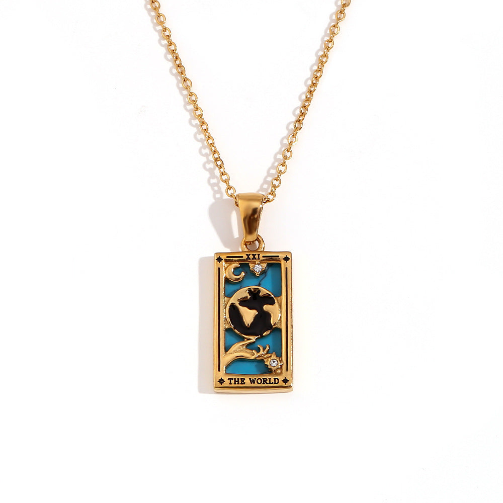 European And American Fashion Popular Niche Pendant Stainless Steel 18K Gold Plating