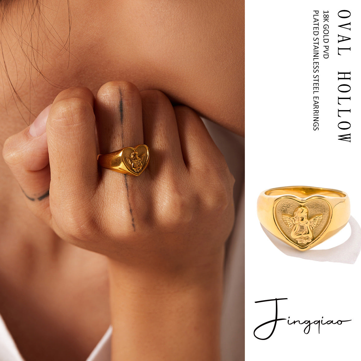 Fashion European And American Style Elegant Heart Ring