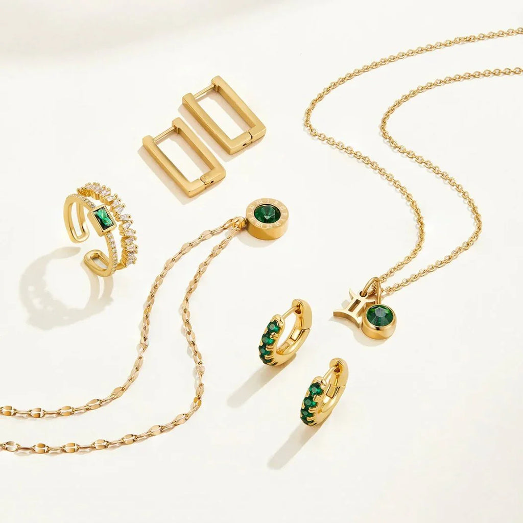 Emerald Whisper Studs