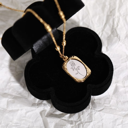 Mirror Rose Necklace