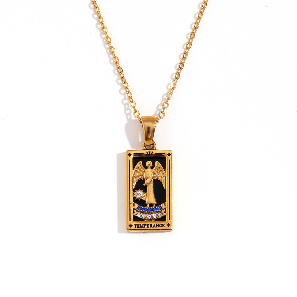 European And American Fashion Popular Niche Pendant Stainless Steel 18K Gold Plating