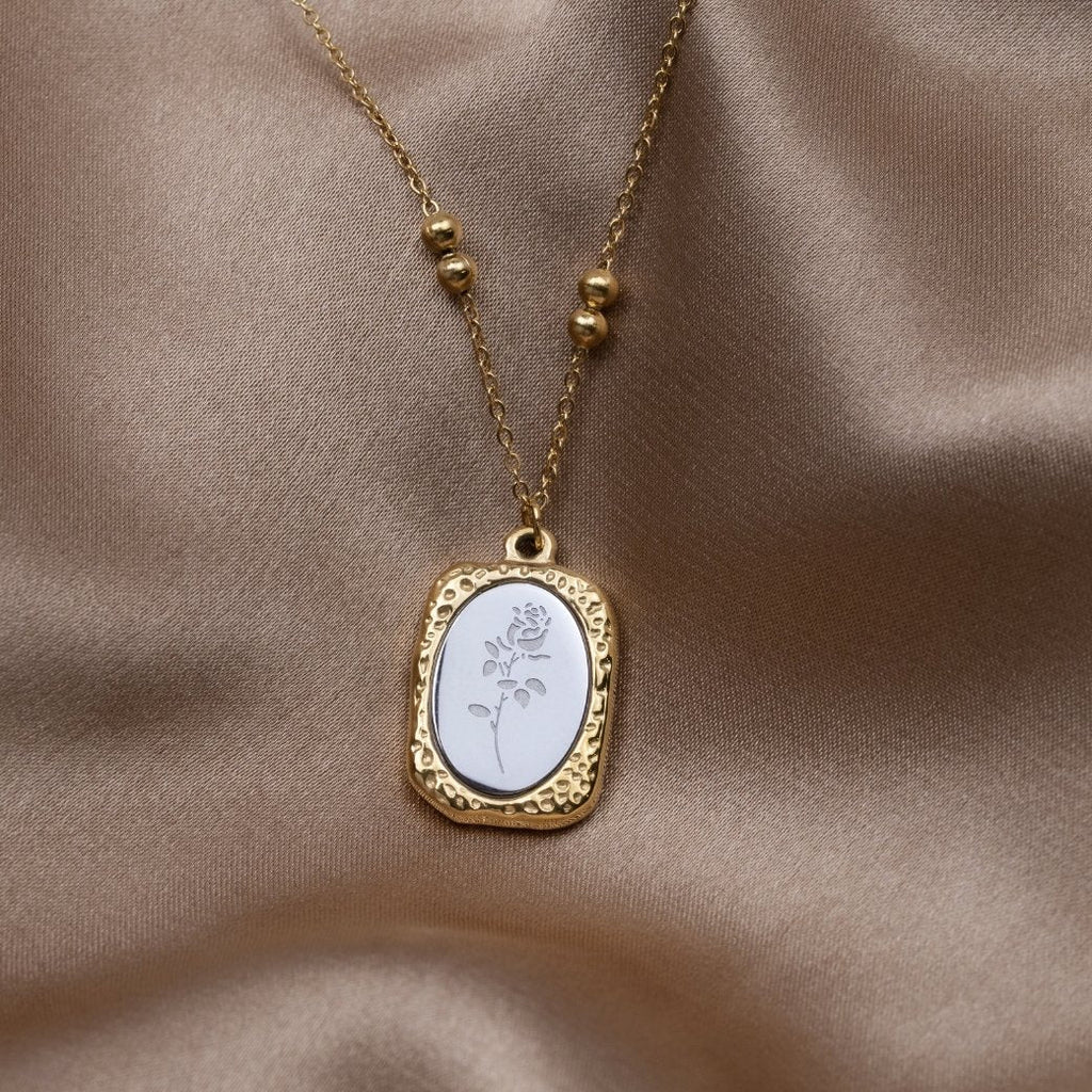 Mirror Rose Necklace