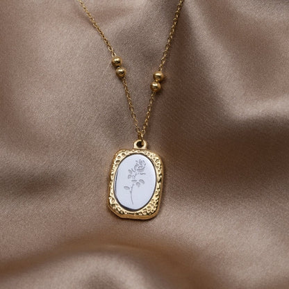 Mirror Rose Necklace