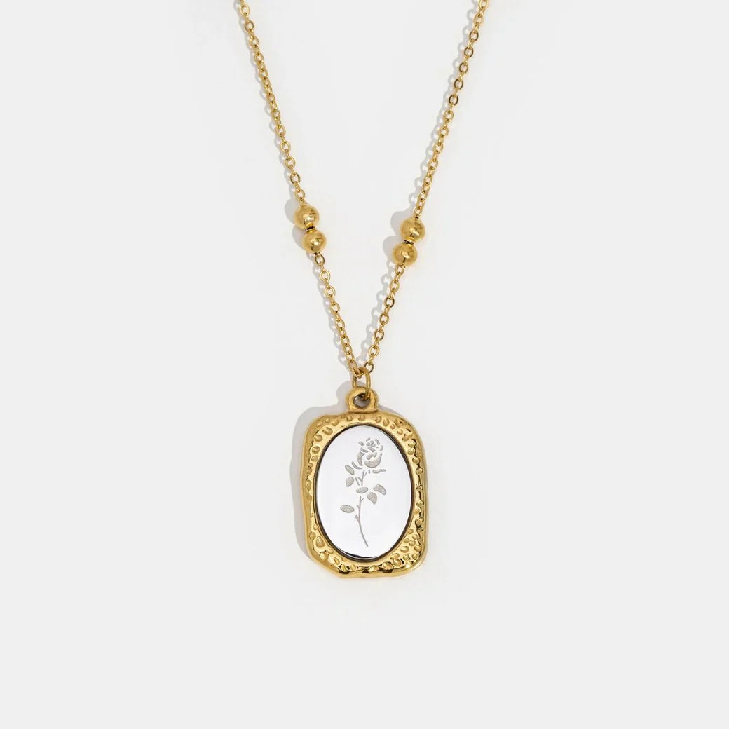 Mirror Rose Necklace